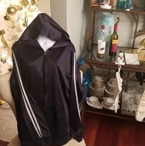 Champion Gold Zip Front Navy Hoodie Mens Sz. L